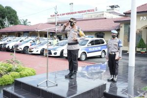 Kapolres Asahan Pimpin Apel Gelar Pasukan Operasi Patuh Toba 2021.