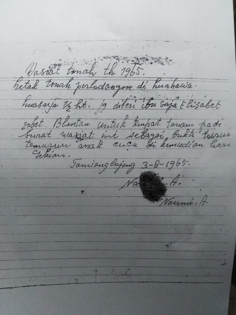 Warga Masyarakat Tetap Kepada Ketentuan Aturan Pertanahan Nasional Milik Negara Indonesia. 67 Tahun Masih Menguasai Lahan.