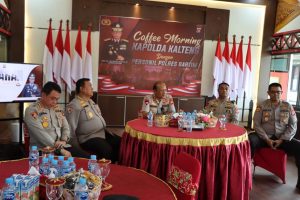 Kapolda Kalteng Laksanakan Coffe Morning Di Polres Bartim