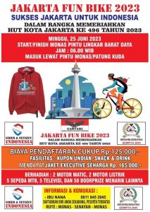 Memeriahkan HUT Kota Jakarta Ke-496 Tahun 2023, Jakarta Fun Bike Hibur Masyarakat DKI Dengan Door Prize dan Hadiah Unik Lainnya