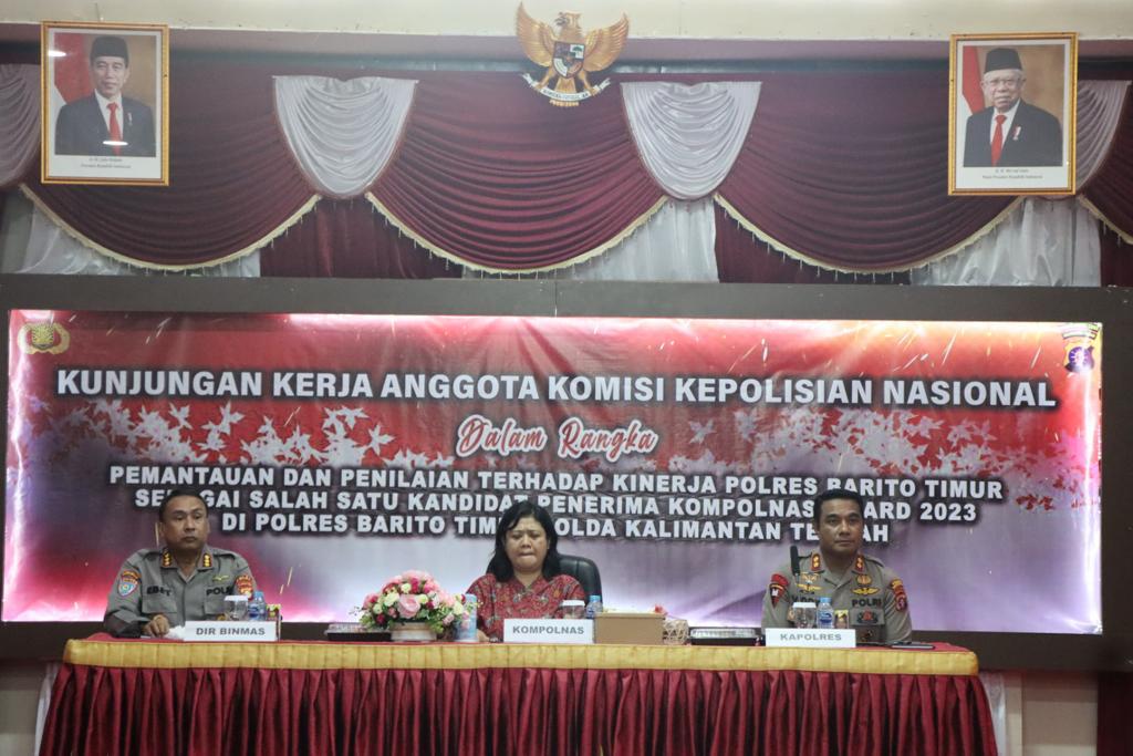 Kunjungan Kerja Kompolnas ke Polres Bartim dalam Rangka Evaluasi untuk Kompolnas Award 2023