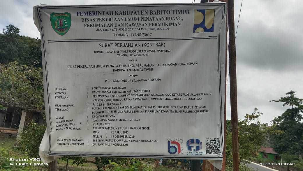 Blacklist Putus Kontrak PT. Tabalong Jaya Marga Pengembangan Kawasan Food Estate.