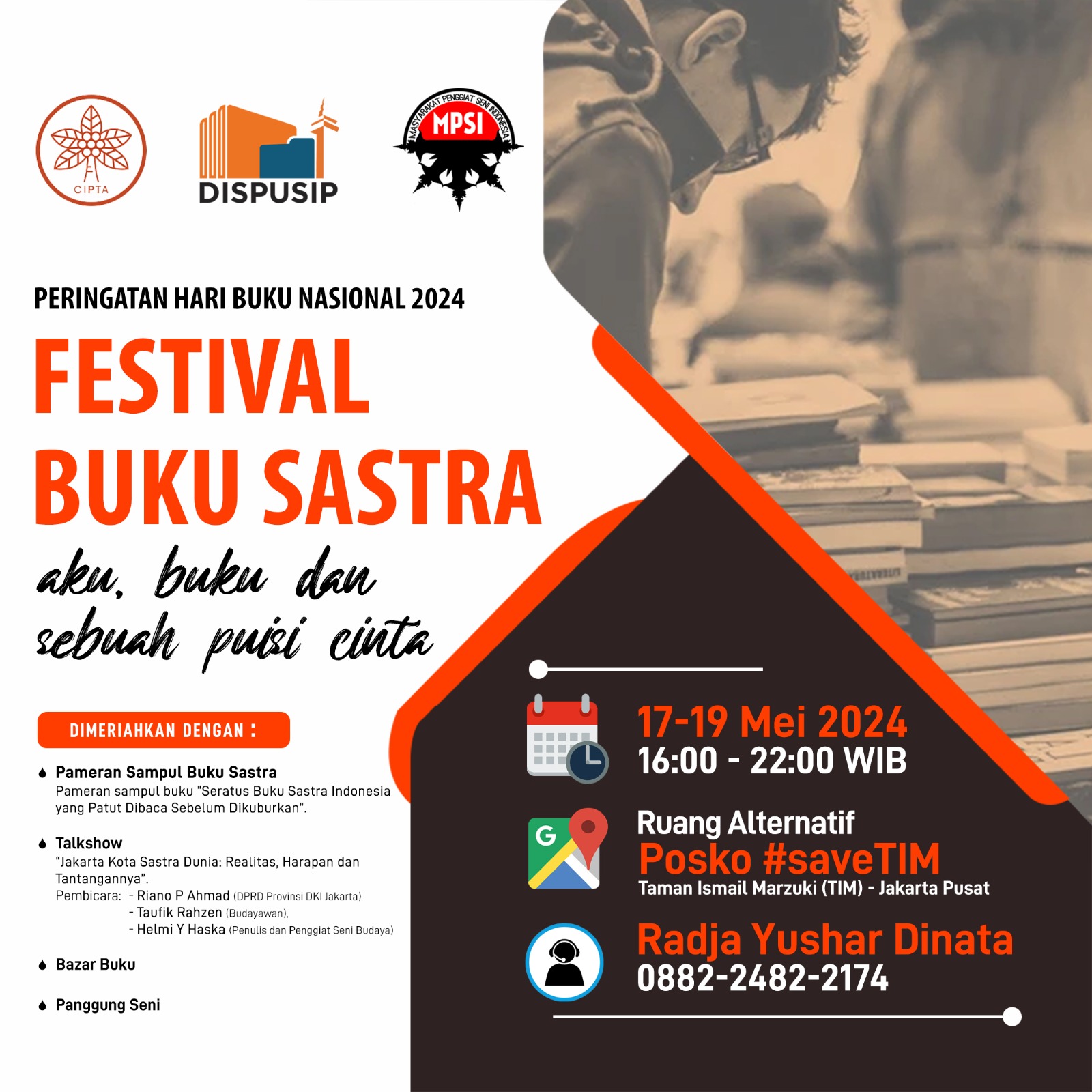 Pameran 100 Foto Sampul dan Cover Buku Sejarah Sastra di Indonesia Dalam Rangka Hari Buku Nasional 2024