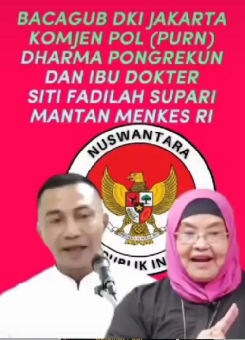 BACAGUB DKI KOMJEN POL (Purn) DHARMA PONGREKUN & Siti Fadilah Supari (Mantan Menkes RI)