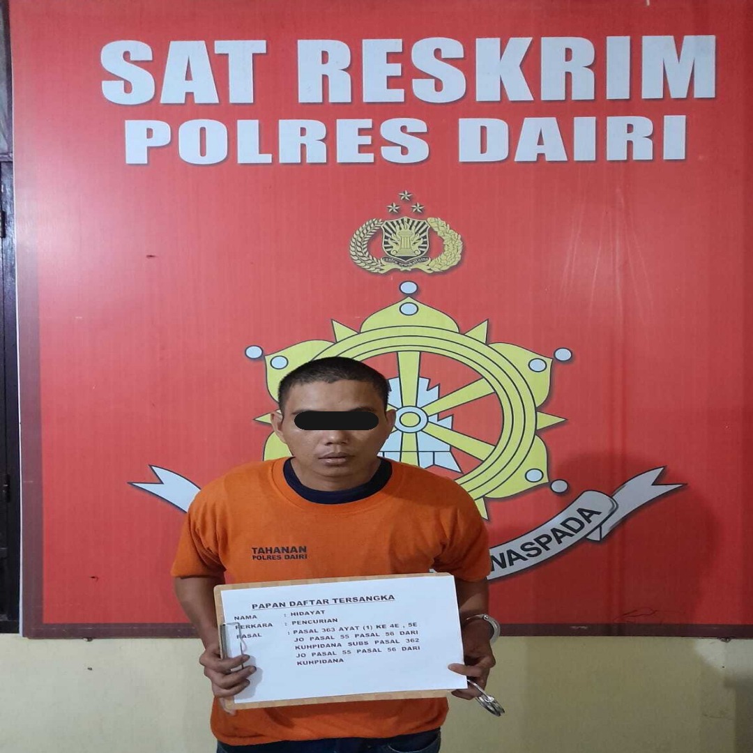 Curi Mobil Pedagang Di Pasar Sidikalang, Pemuda Asal Siantar Diringkus Sat Reskrim Polres Dairi