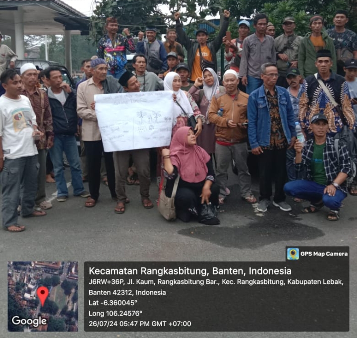 Pihak Kapolres Lebak, Terima Rombongan Penggarap Lahan Hak Guna Garap Sejak Tahun 1970. Pesan Tetap Pertahankan Hak Hak Yang Ada.