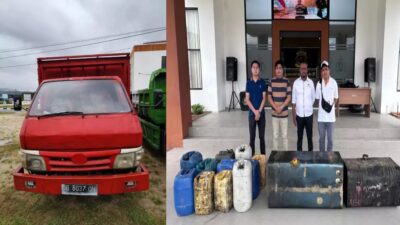 Satreskrim Polres Bolmut Sikat Sindikat Mafia Solar dengan Barcode ‘Siluman’, Sita Truk hingga Tangki Modifikasi Pelaku.
